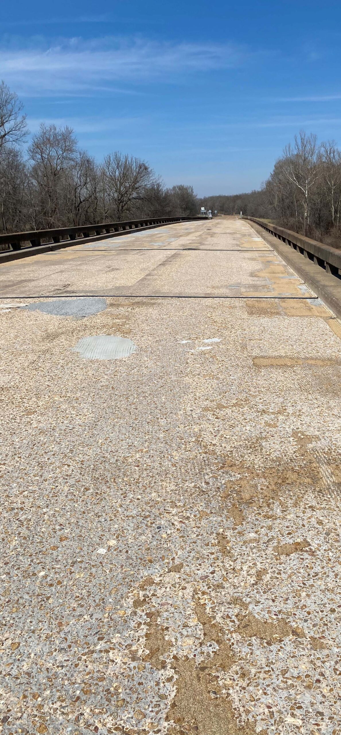 Yazoo, County bridge before application of Hybrid Polymer Concrete