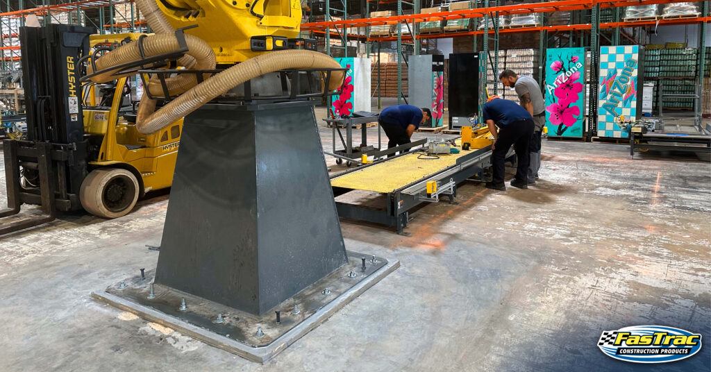 Arizona Bottling Company Packaging Robot Installation with FasTrac CE820 Gray Epoxy Chock